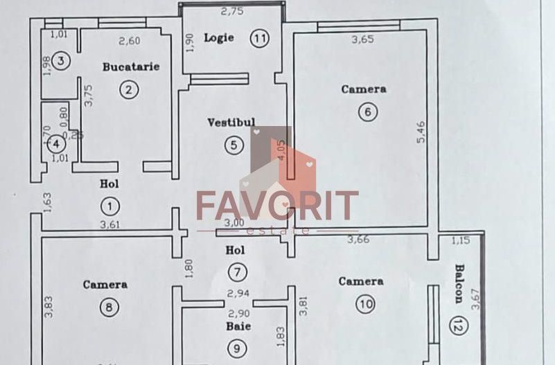 3 Camere Decomandat Central –90mp | Vizibilitate Excelentă | Potențial - Poză 14