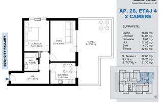 Apartament 2 Camere Pallady | Terasă 33mp | Metrou Teclu