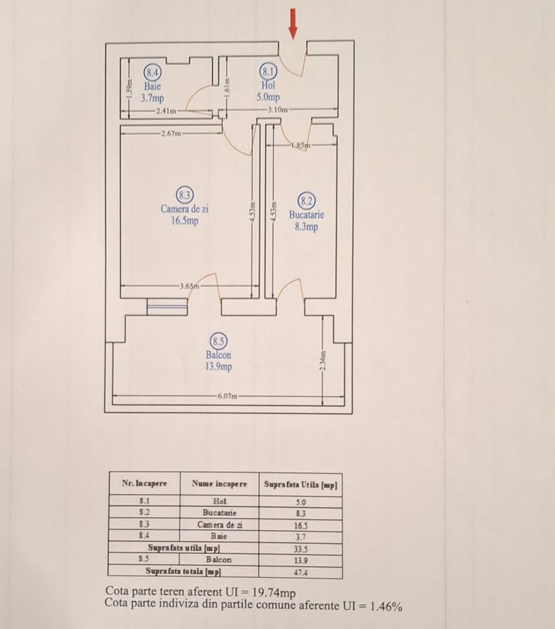 Garsonieră de vânzare în Pallady – balcon și loc parcare inclus - Poză 19