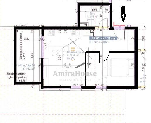 Apartament 2 camere 46 mp, finisat, Intre Lacuri - Poză 3