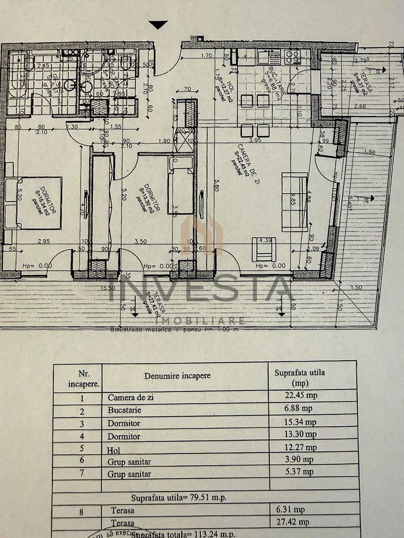 Apartament 3 camere 79 mp utili si terasa de 33 mp, Buna Ziua! - Schiță 10