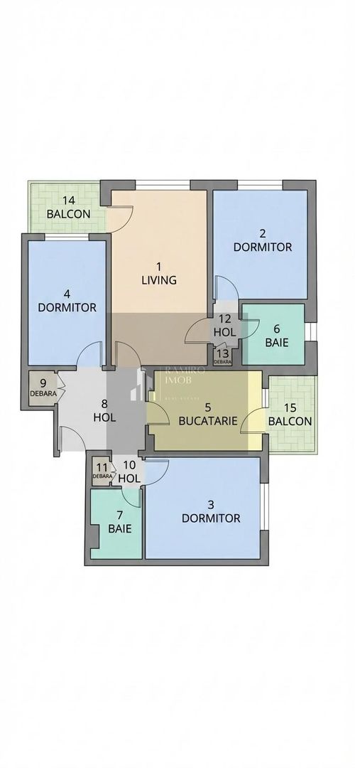 Apartament 4 camere, decomandat.  Piata Rahova - Poză 11