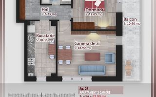 AP. 2CAM. COMPLEX DE 4 BLOCURI P+3 / PALLADY. COMISION 0%! - Poză 1