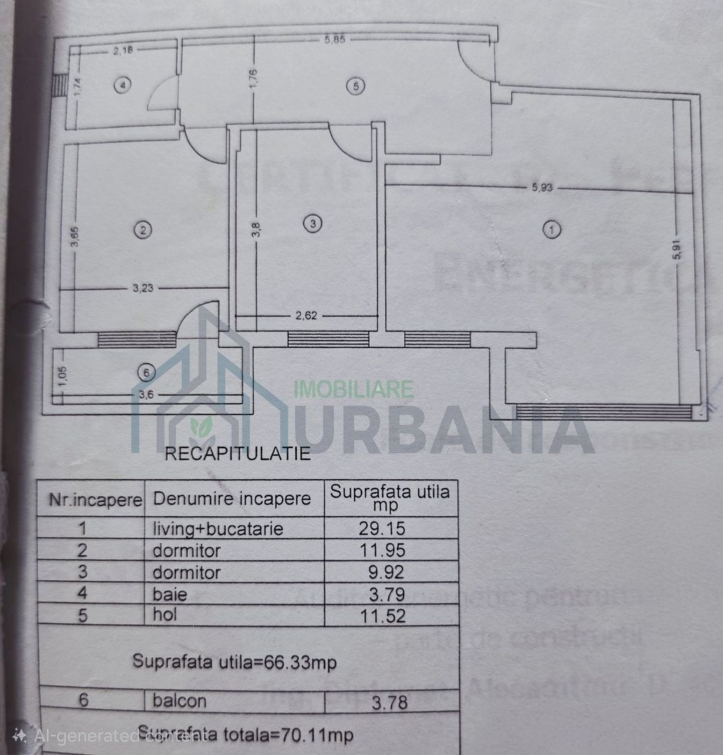 Apartament 3 camere, Valea Lupului, Strada Luminii – 70 mp, mobilat, cu boxă și parcare - Poză 7
