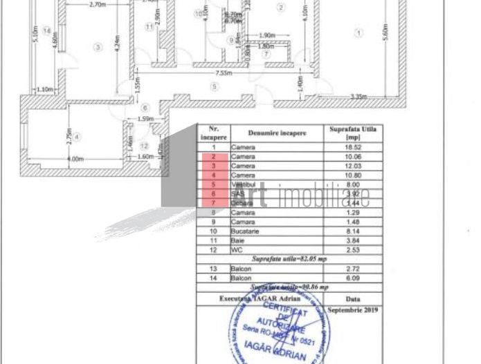 APARTAMENT 4 CAMERE SEBASTIAN-PROSPER - Poză 3
