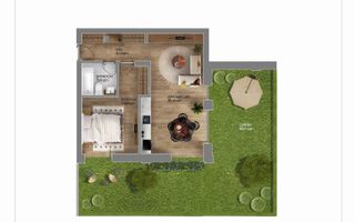 Apartament de 2 camere cu gradina - Poză 4