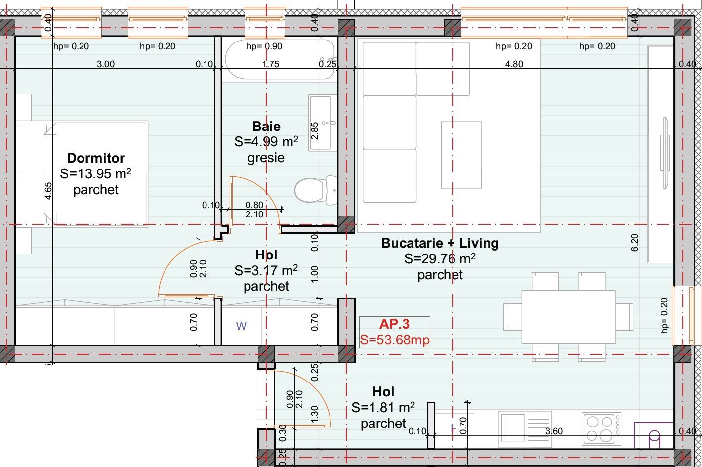 Giroc | Profi-Neptun | Apartamente de 2 si 3 camere cu scara interioara - Poză 5