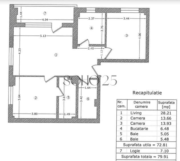 Apartament modern 3 camere, finisaje premium, complet mobilat și utilat - Poză 16