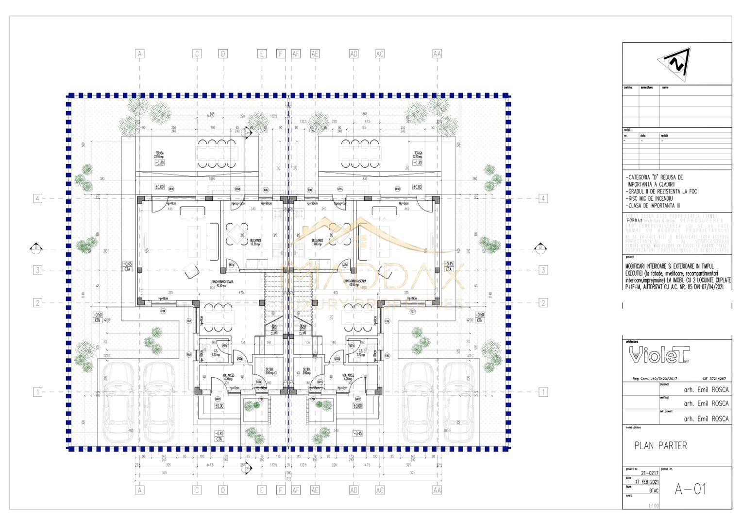 Vil de tip Duplex *P+1E+M* | 176 mp utili | mobilată complet | Chitila - Schiță 61