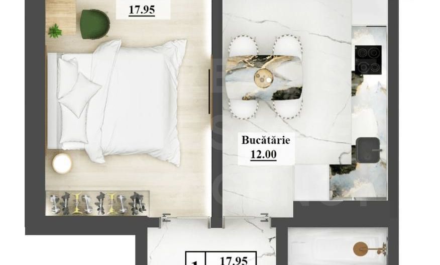 Vânzare, apartament, 1 cameră, str. Ion Dumeniuc, Ciocana - Poză 6