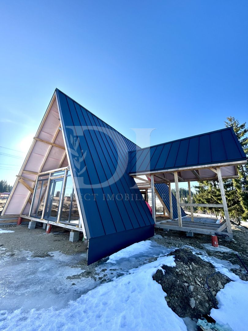 Cabana tip A frame si teren 1000 mp de vanzare / Marisel . Cluj - Poză 5