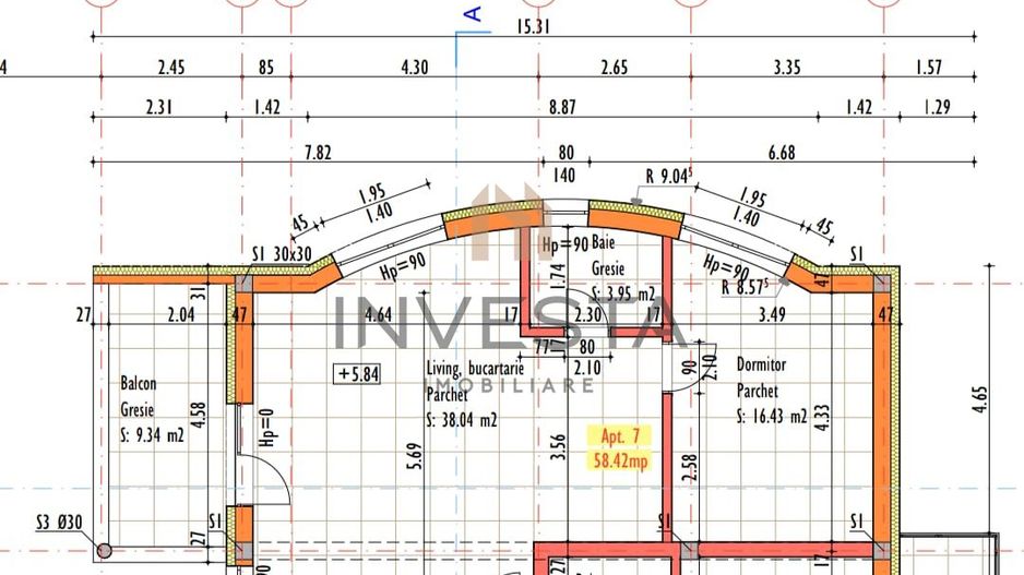 Apartament deosebit cu vedere spre oras- zona Alecu Russo - Schiță 13