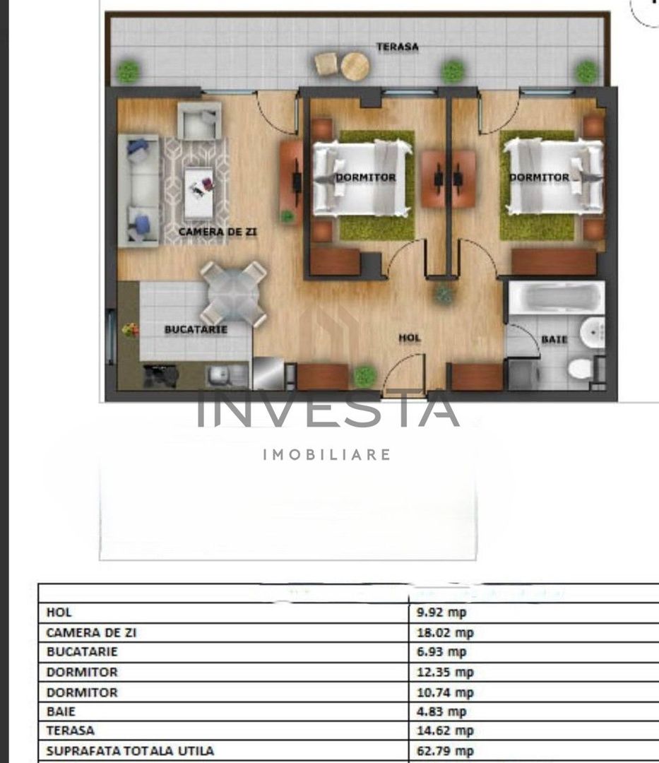 Apartament cu 3 camere si terasa, ansamblul Luminia, Europa - Schiță 10
