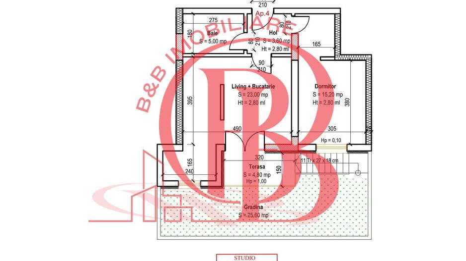 Apartament Modern 2 Camere cu Gradina Proprie Th. Pallady - Schiță 3