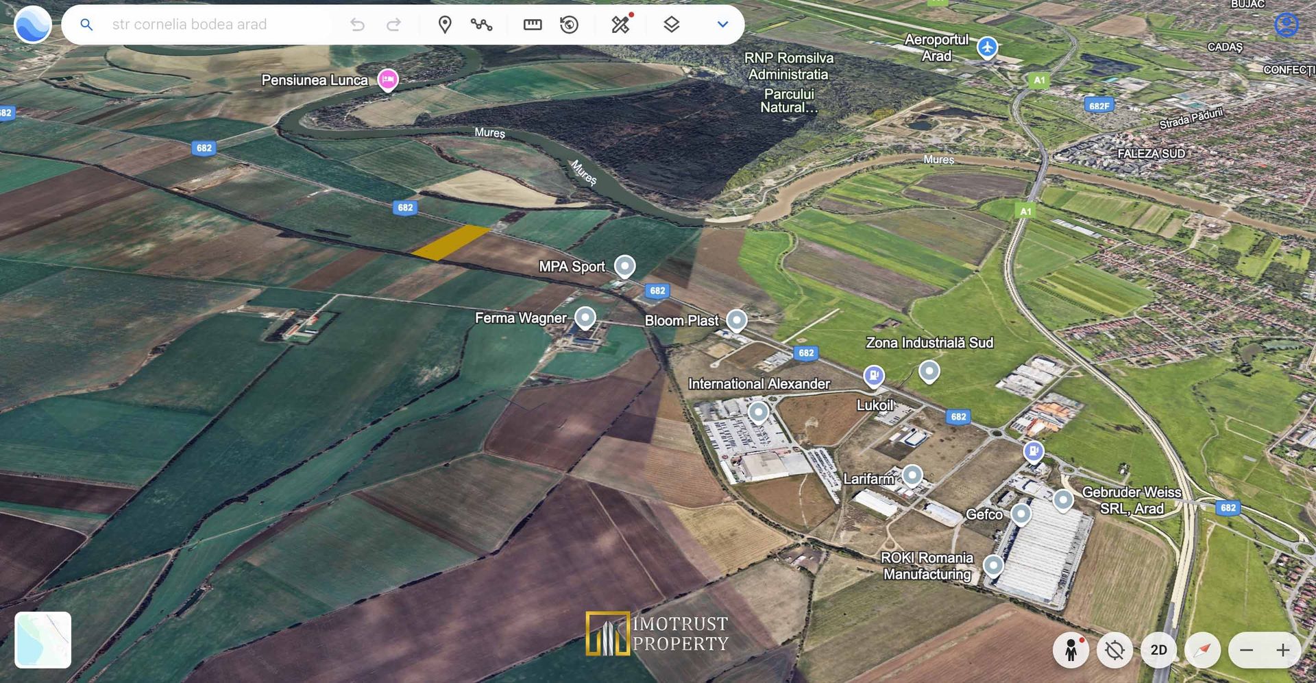 Teren 21.000 mp – Arad, Zona Industrială Sud – Acces A1 - Poză 3