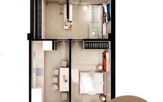 Vânzare, apartament, 1 cameră, str. Nicolae Dimo, Durlești - Poză 1