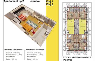 Apartamente tip studio cu incalzire in pardoseala | 1 loc de parcare - Poză 3