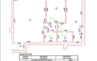 VANZARE APARTAMENT 101MP | 3 CAMERE | MOBILAT-UTILAT LUX | TERASA 26MP - Schiță 37