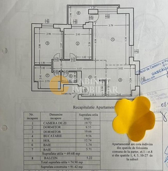 Tatarasi - 3 camere - etaj intermediar - bloc din 2009 - Poză 3