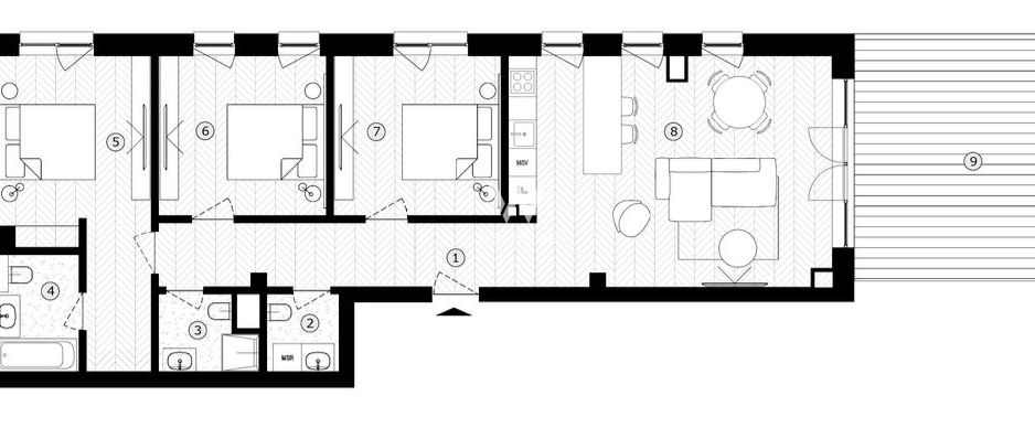 Apartament 4 camere, terasa 23mp, proiect nou,  Sibiu - Schiță 5