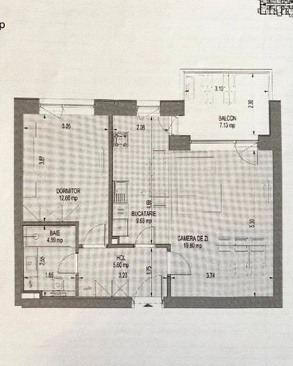 Nusco City Faza 2 – 2 camere | 53 mp | Etaj 7 | Cesiune - Poză 5