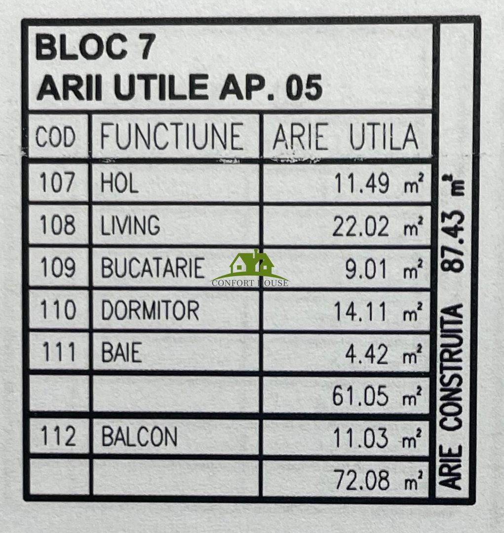 Apartament 2 camere, bloc nou, P+3, Ap.05, Et.1, Bl.7 - CP2462296 - Poză 7