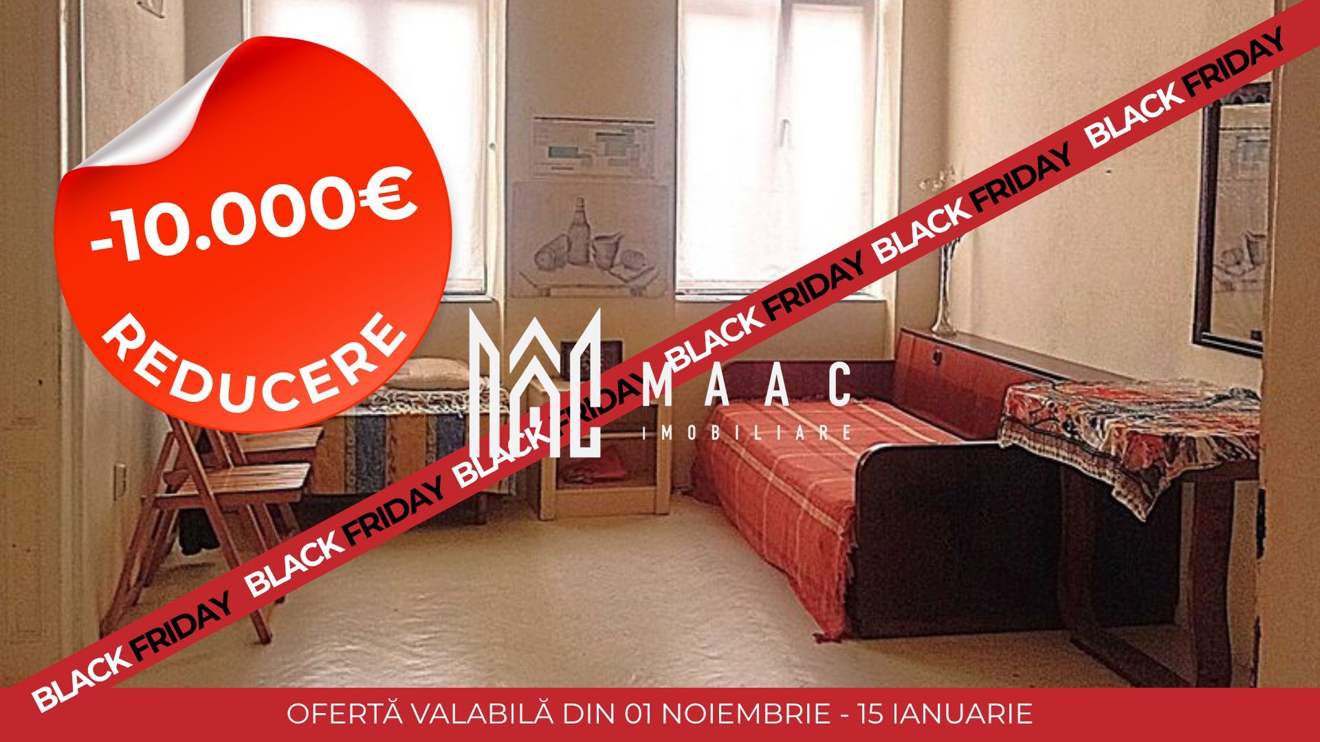 BLACK FRIDAY I Apartament 3 camere I Etaj 1 I Ultracentral - Poză 1
