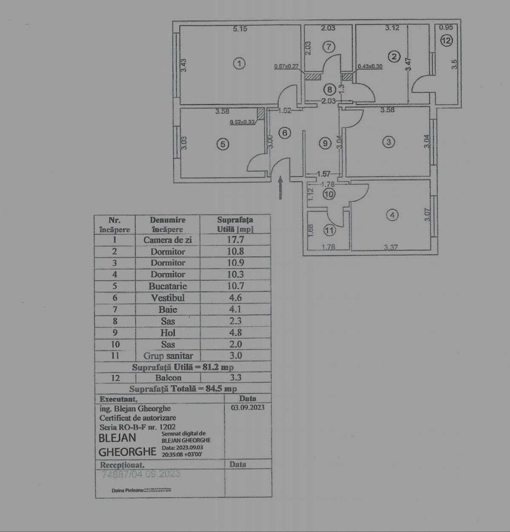 Apartament 4 camere. Zona Brancoveanu. - Poză 8