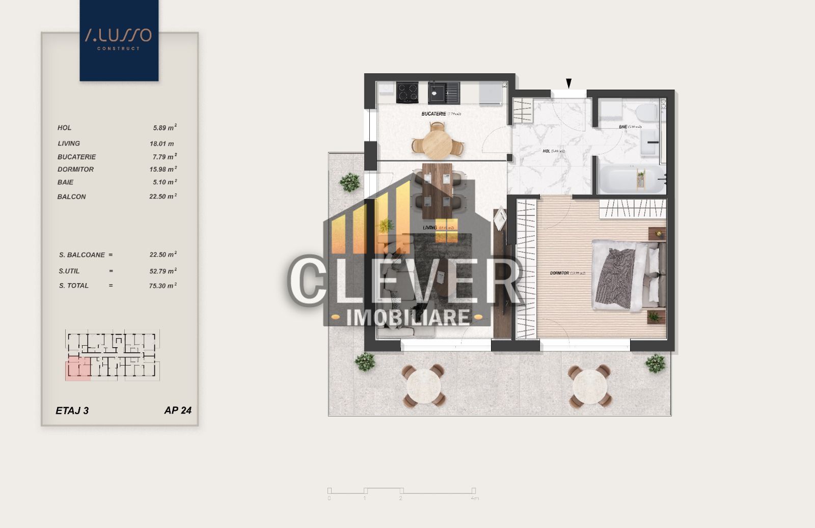 Alusso 2 camere premium Metrou Teclu, Pallady Comision 0% - Schiță 9