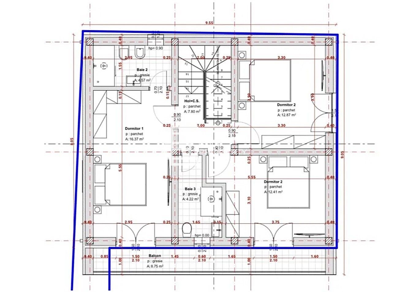 Casă nouă, clasă energetică A, teren 335 mp, Sibiu zona Turnisor - Schiță 6
