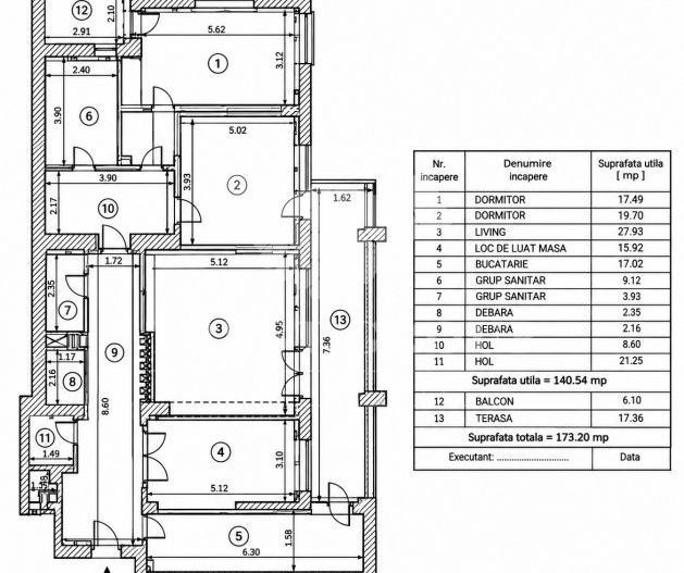 Apartament 3 camere Soseaua Nordului  | Loc de parcare si boxa | - Schiță 34