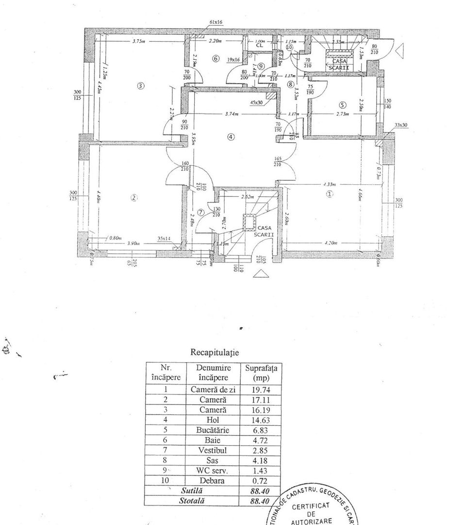 APARTAMENT 3 CAMERE | MEZANIN | PRIMAVERII - Schiță 17