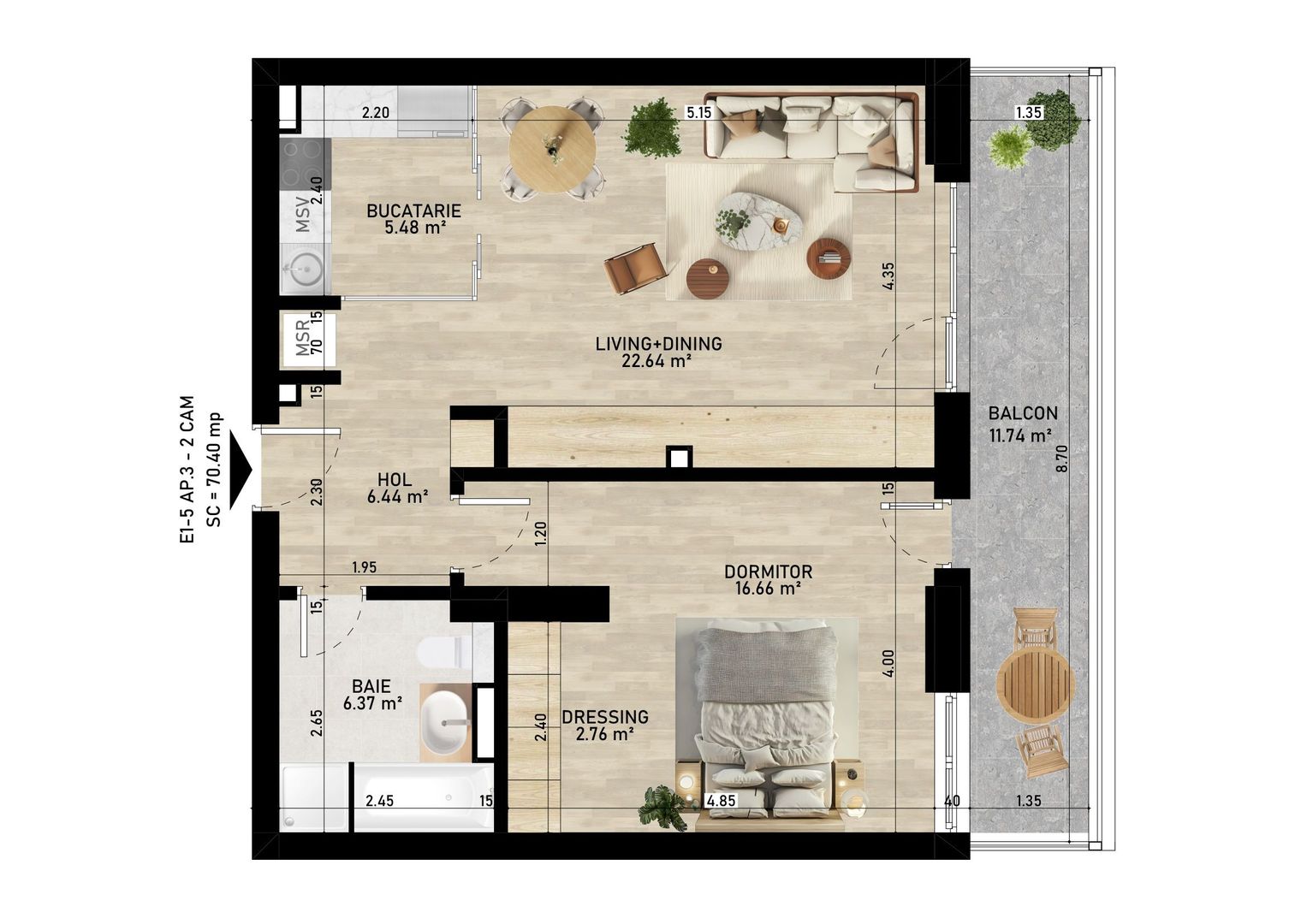 Apartament 2 camere I Gemina by the lake - Poză 6