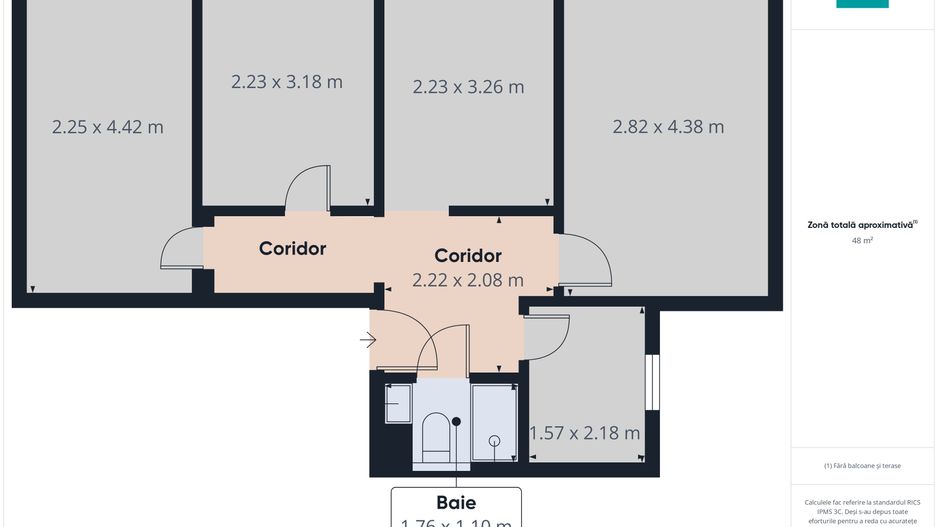 Apartament cu 4 camere în zona Ared Kaufland - Poză 9