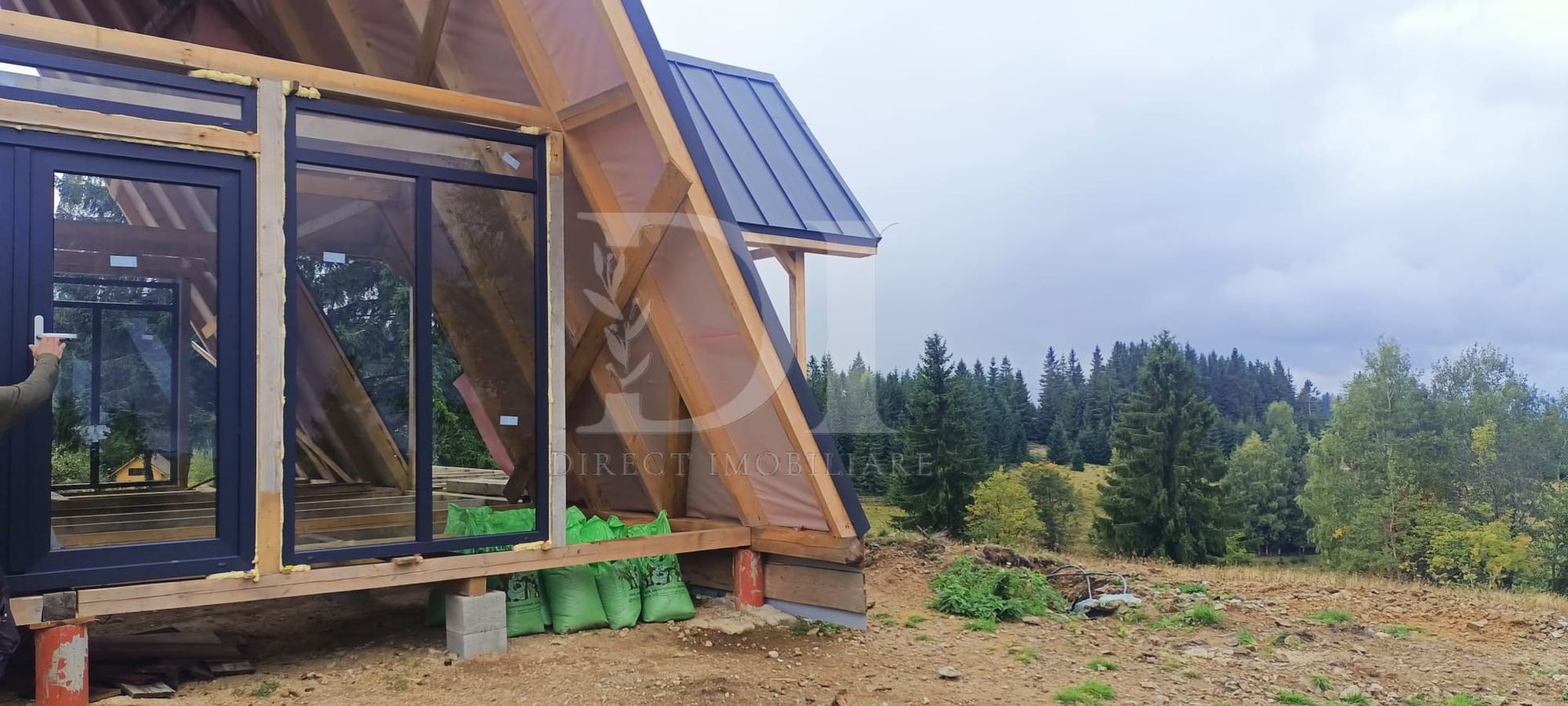 Cabana tip A frame si teren 1000 mp de vanzare / Marisel . Cluj - Poză 13