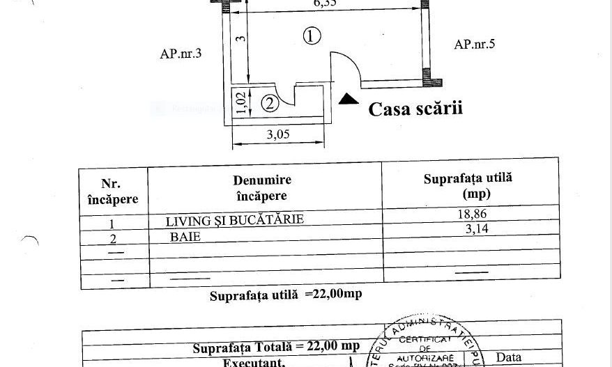 Făgăraș,  zona Gârii-garsonieră, etaj 1, 22mp utili, 17200 euro - Poză 4