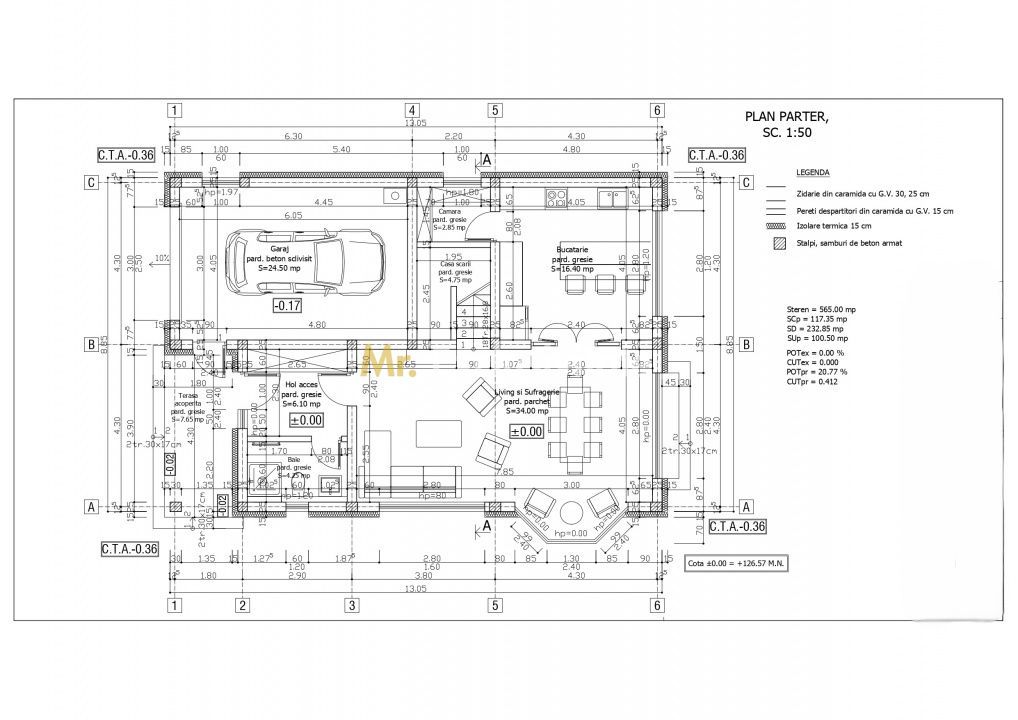 Casă in construcție P+M, Teren 565 mp - Str. George Enescu - Carei - Poză 4