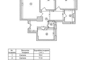 Metrou Obor Apartament 3 Camere Decomandat - Schiță 13