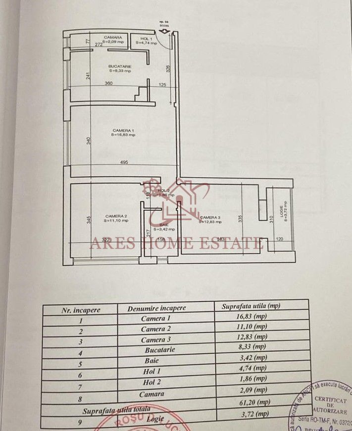 Apartament 3 camere, etaj intermediar – ultracentral, Piața Victoriei - Schiță 15