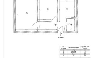 DE VANZARE – APARTAMENT  2 CAMERE DECOMANDAT -  VALEA OLTULUI | METROU - Schiță 9