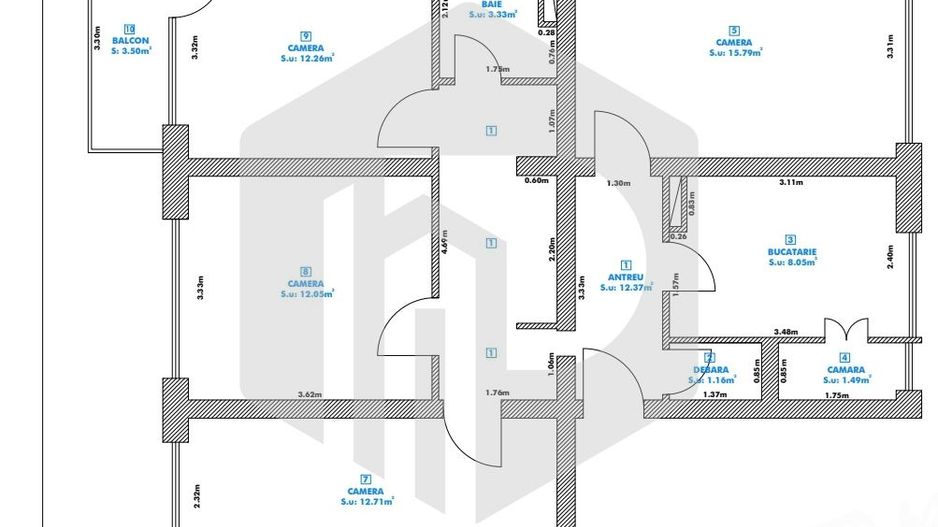 Apartament 4 Camere | 3 Dormitoare  | Str. Vasile Milea | Etaj 2 - Poză 4