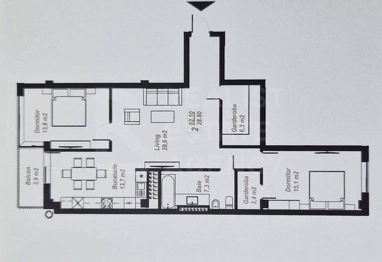 Vânzare, apartament, 2 camere,  Strada Basarabia, Ialoveni - Poză 4