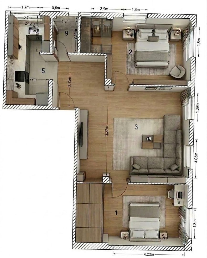 Oferta rara! 110mp utili + terasa/curte 115mp + 2x parcare - Poză 1