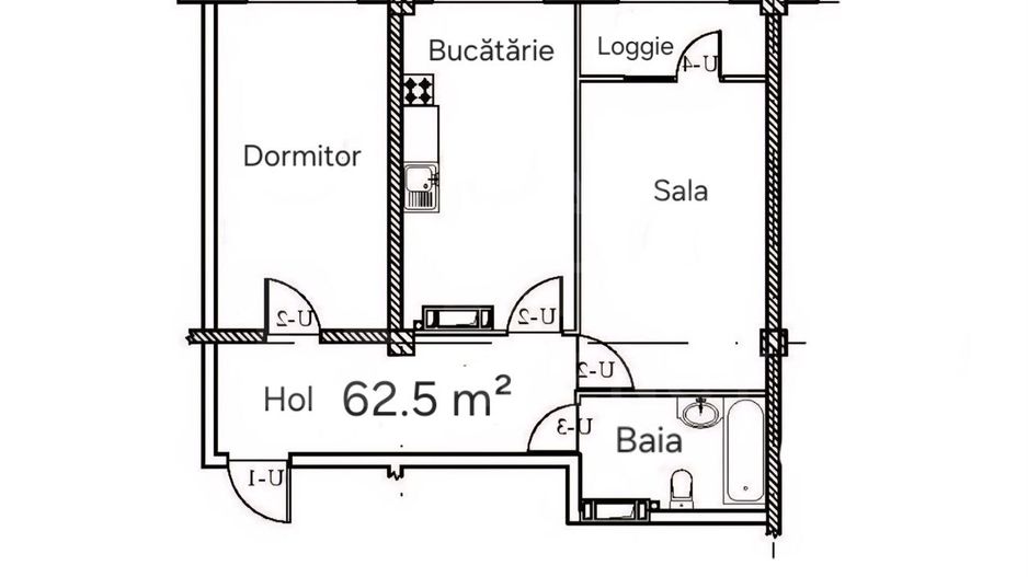 Vânzare, apartament, 2 camere, str. Calea Ieșilor, Sculeni - Poză 2
