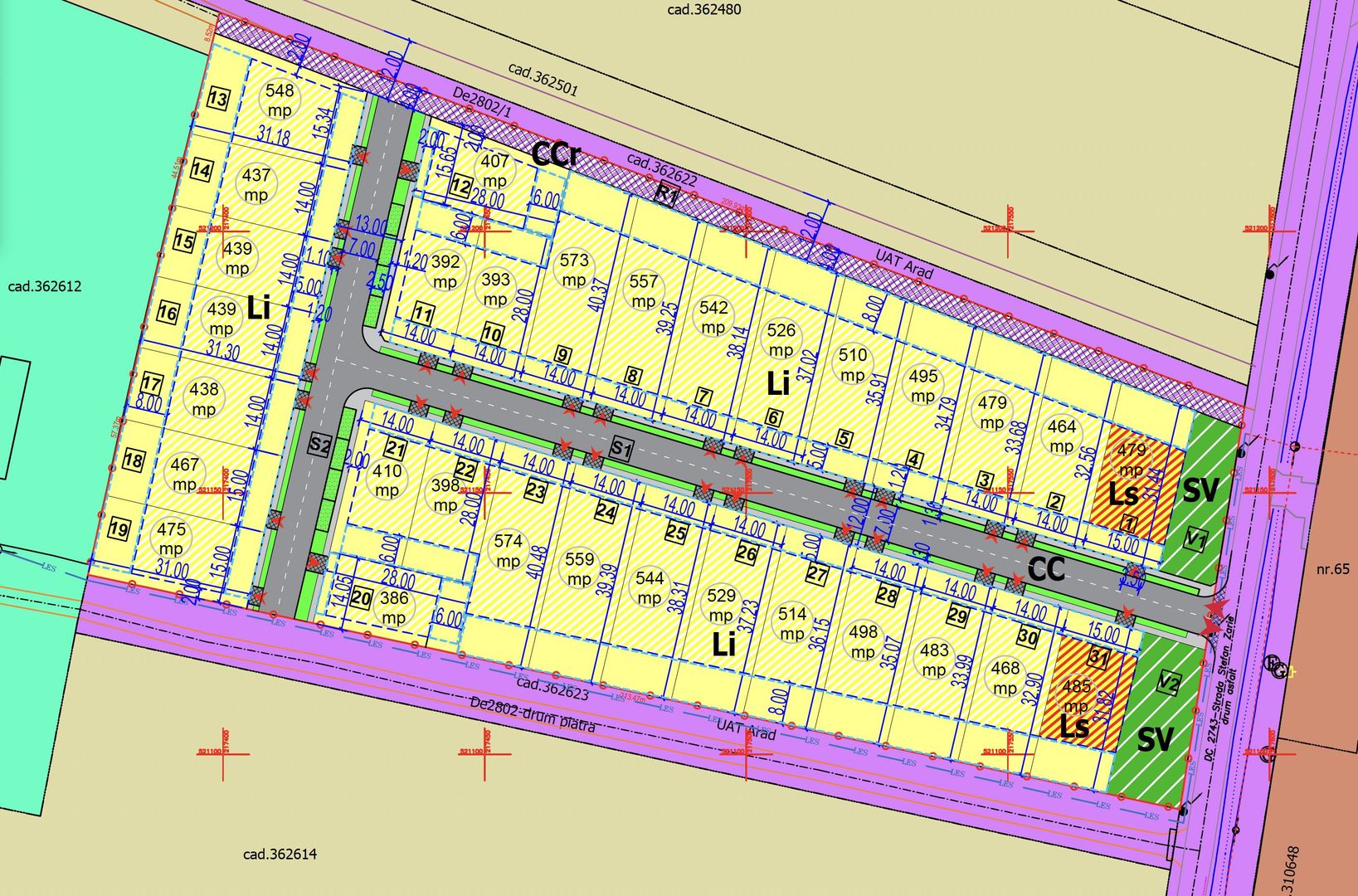 Teren de case în Sânnicolau Mic la 25 eur/mp - Poză 3
