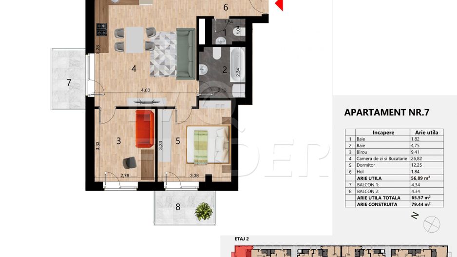 Proiect Nou! Zorilor Apartament cu 2 Camere si Parcare Subterana - Poză 2