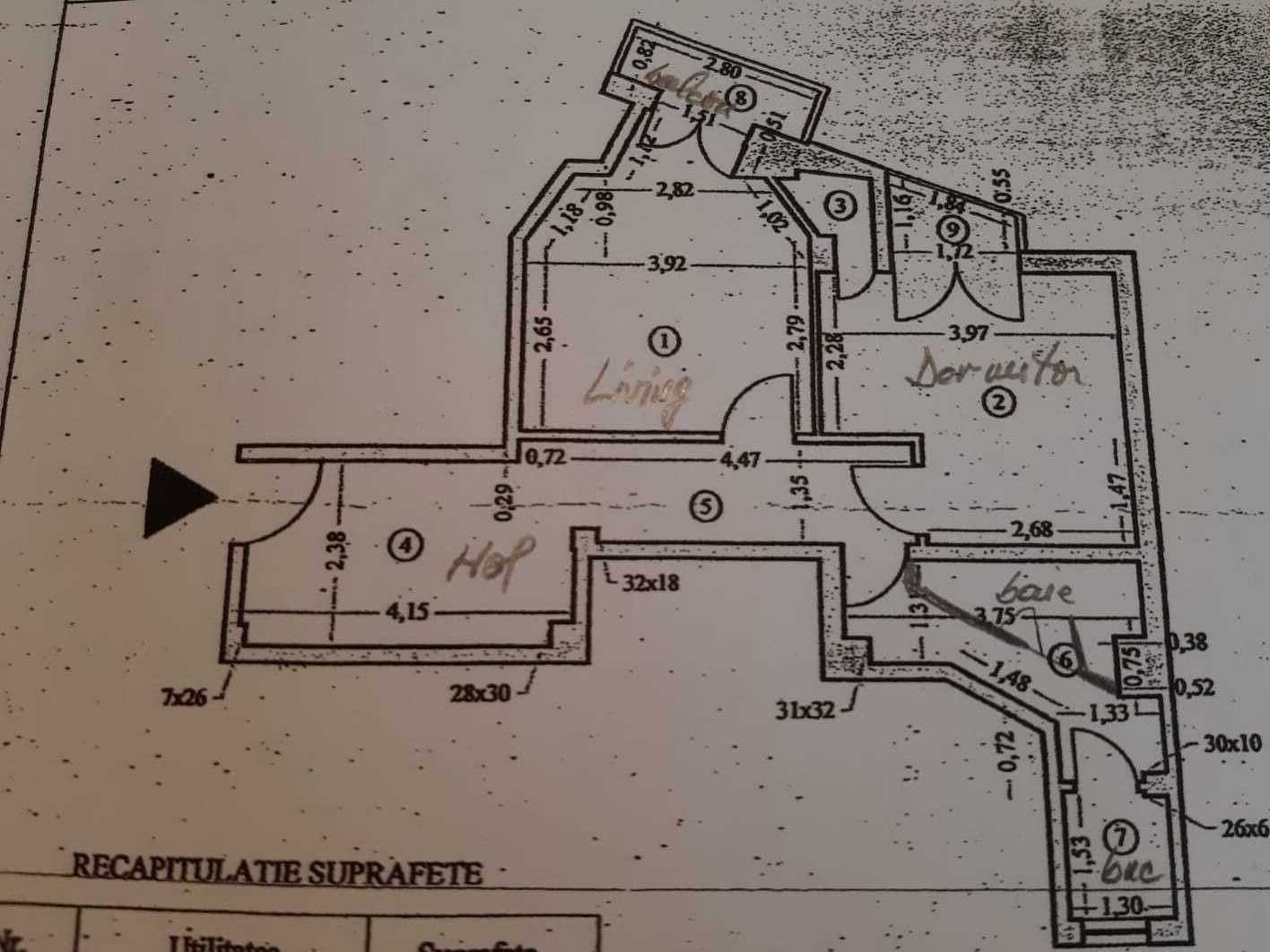 APARTAMENT 2 CAMERE | ROMANA | ASE - Schiță 18