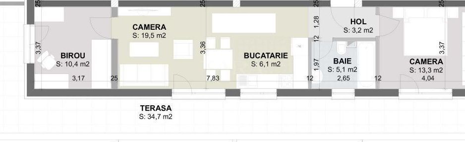 Apartament 3 camere cu terasă panoramică, 92 mp – Sânnicoară - Poză 8