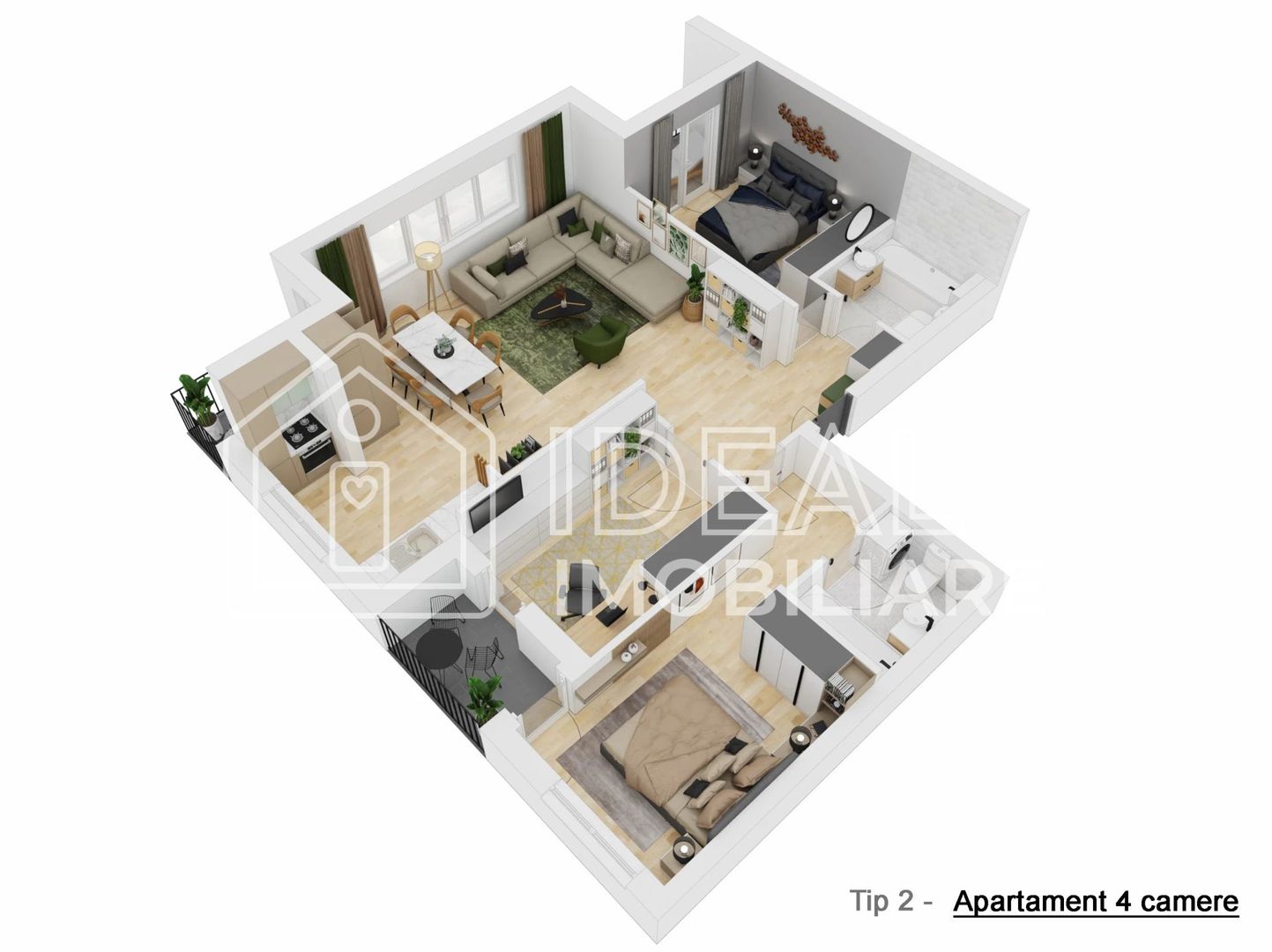 🏡 Apartament 4 camere 3 balcoane si loc de parcare inclus zona Doamna Stanca - Poză 1