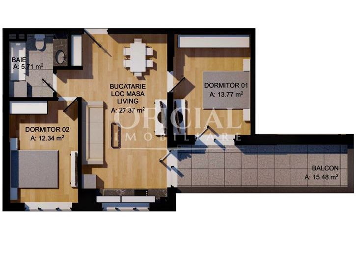 Dezvoltator | Apartament 3 Camere | 59 mp | Parcare Zona Eroilor - Poză 7